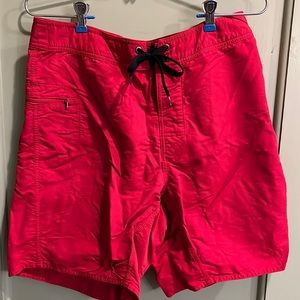 Red Patagonia Swim Trunks Size 32 Zipper Pocket
